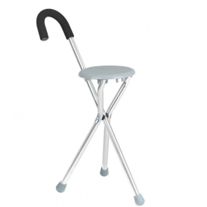 Трость TM601 3х-опорная с сиденьем телескопическая 