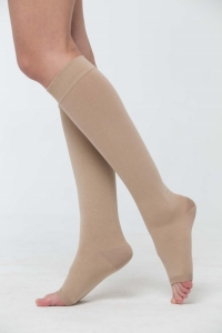 Чулки ЧККВ ЦК р.3 (II компресс)до колена,Крем.Открыт мыс