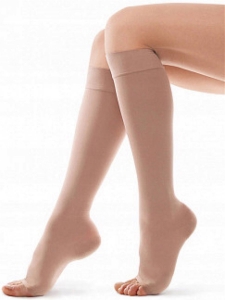 Чулки ЧККВ ЦК р.4 (II компресс) колена,Крем.Открыт мыс