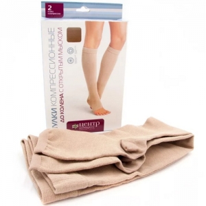 Чулки 3001  (II компресс.до колена,рост1(158-170см)БЕЗ мыска) Польза