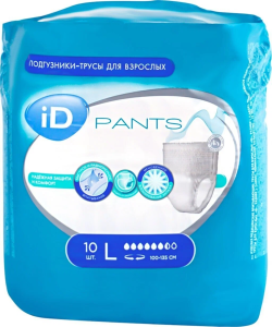 Подгузники-Трусы для взрослых ID Pants Basic р.L 10шт/уп 