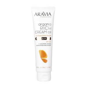 Крем для рук Aravia Professional Argana Rich Cream Oil SPF 20 антивозрастной, 100 мл