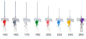 Катетер (канюля) для периферич.вен с инъекционным портом и крылышками 