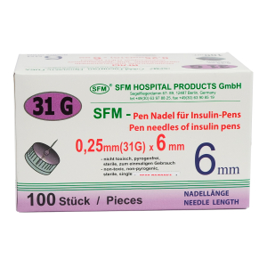Игла инъекционная SFM к инсулиновым шприцам,одноразовые стерильные 