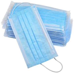 Маска медиц.3-х слойная на резинках 