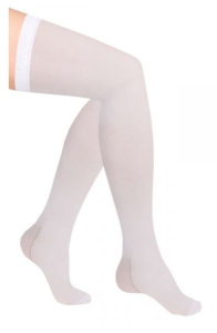 Чулки H-980W CcL1 широкое бедро антиэмболические Стандарт(цв.белый),закрытый носок